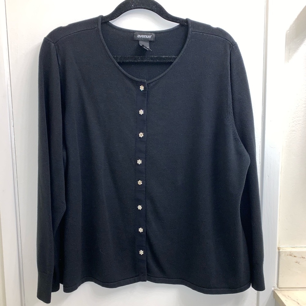 Avenue black cardigan.